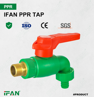 Robinet d'eau en plastique PPR IFAN, 1/2 3/4 pouce, vanne de plomberie résistante à la pression, système à longue poignée, robinet PPR