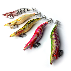 2026 GAMA Japón molde Yozuri al por mayor 2.5 # /3.0 # /3.5 #   Señuelo de pesca <span class=keywords><strong>dtd</strong></span> <span class=keywords><strong>EGI</strong></span> Squid Hook Jig de madera para camarones, pulpos y calamares - Product Image 3