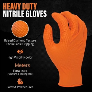 Heavy Duty Nitrile <strong>Gloves</strong> 8Mil Extra Thick Mechanic Home Garden Disposable <strong>Glove</strong> with Textured <strong>Grip</strong> Antislip Safety Work <strong>Gloves</strong> - Product Image 3