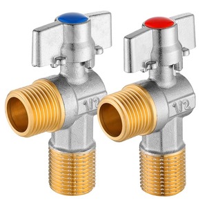 Válvula angular Cxz de 1/2 pulgada con rosca macho de latón para agua caliente y fría, para calentador de agua - Product Image 1