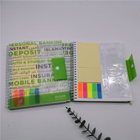 Cuaderno de cubierta de Pvc con espiral A5 para oficina escolar, notas y botón