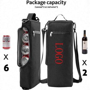 Sac isotherme pour 6 canettes, personnalisé avec logo, imperméable, en tissu Oxford, pour événements, golf, bière, vin - Product Image 3