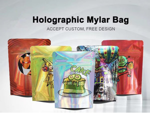 Imprimé personnalisé Unique Spécial Découpé Forme Irrégulière Comestible Cali Packs 8e Bouchon Anti-Odeur 3.5 Die Cut Mylar Sacs avec Boîtes - Product Image 5