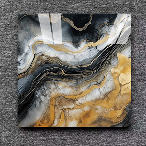 Porcelanato <span class=keywords><strong>de</strong></span> Lujo Fácil <span class=keywords><strong>de</strong></span> Limpiar, Modernos para Piso, Azulejos <span class=keywords><strong>de</strong></span> Porcelana Pulida en Negro y Dorado con Efecto Mármol 60x60 para Sala <span class=keywords><strong>de</strong></span> Estar 24x24 - Product Image 3