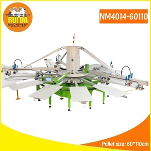 DGRUIDA Prensa Automática de 4 Colores y 14 Estaciones con Paleta Grande para Ropa de Gran Tamaño y Cajas de Cartón, Serigrafía - Product Image 1