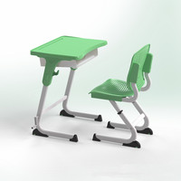 HYHOO Ensemble de salle de classe au design moderne Tables et chaises d'étude en métal pour étudiants Bureau et chaise en plastique pour l'école en vente