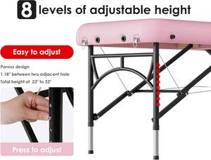 Favorable Price 2 Section Aluminium Legs Beauty Salon Facial Eyelashes Massage Bed <strong>Cama</strong> De Masaje <strong>Mini</strong> Foldeable Massage Table - Product Image 4