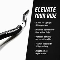 Guidon de trottinette électrique Carbonrevo, guidon de trottinette électrique résistant à la corrosion, haute qualité pour la conduite hors route