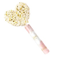 Canon à Confettis Blanc Papillon & Plumes & Confettis Ronds, Lanceur Manuel Torsadé pour Mariage, Accessoire Festif – Offre Spéciale