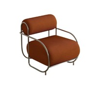 Fauteuil individuel de style italien, design moderne, acier inoxydable, pour négociations d'affaires, salle à manger, loisirs, salon, appartement, chaise longue
