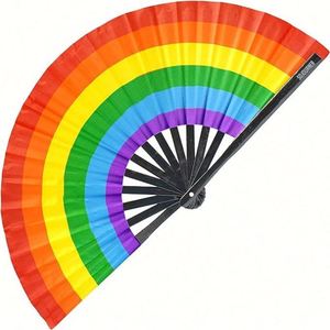 Abanico de Mano Grande de Bambú Personalizado 2025, Abanico Chino Plegable para Danza con Técnica Pintada - Product Image 1