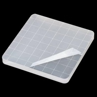 Bloc de tampon carré en acrylique transparent, outil de tamponnage DIY pour le scrapbooking