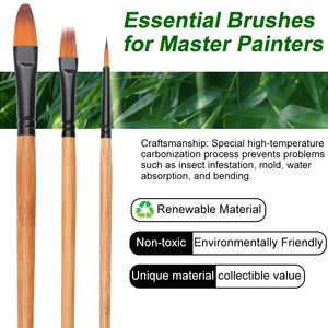 ชุดแปรงทาสีอะคริลิค BOMEIJIA 2026 รุ่นใหม่ล่าสุด ด้ามจับไม้ไผ่ ขนแปรงสังเคราะห์คุณภาพระดับมืออาชีพ สำหรับสีน้ำ - Product Image 4