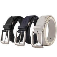Ceinture en cuir PU classique pour homme, nouveau design, avec motif en relief, boucle à ardillon en cuir, taille personnalisable pour homme
