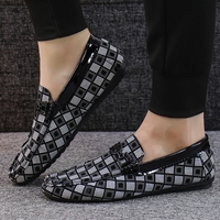 Chaussures habillées décontractées pour hommes en daim et cuir PU de luxe avec logo personnalisé, style rétro, imperméables pour l'hiver, à enfiler