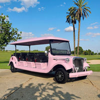 Voitures de golf électriques chinoises vintage classiques à 14 places avec batterie au lithium 5KW Puissance personnalisable pour les excursions