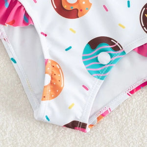 批发优质扎染防紫外线长袖泳衣夏季沙滩装学步女孩泳装 - Product Image 4