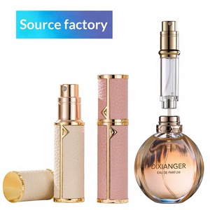 [Vente directe usine] Flacon vaporisateur vide de parfum rechargeable en cuir PU premium, auto-remplissable par le bas, 5 ml - Product Image 2