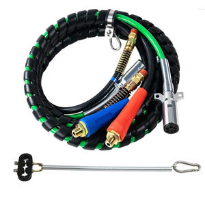 Vrachtwagenoplegger 3-in-1 luchtremleidingset met 7-polige ABS elektrische spoelkabel - Product Image 1