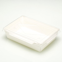 Boîte d'emballage alimentaire en papier kraft, résistante à la chaleur, pour sushis, plats à emporter, étanche, anti-graisse, pour nouilles et salades