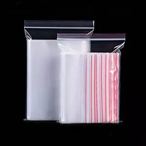 100 pièces petit sac à fermeture éclair moyen sac à fermeture éclair sac en plastique sac de rangement à fermeture éclair sac en plastique Transparent de qualité alimentaire