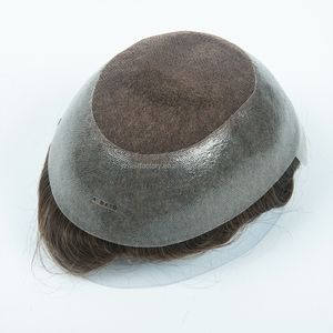 Toupee Aust Nuevo de Alta Calidad con Encaje Completo, Cabello Humano Indio Remy 100% Anudado a Mano, Ondulado Ligero, Línea Frontal Natural Graduada - Product Image 5