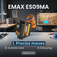 Servomoteur numérique à engrenages métalliques haute tension EMAX ES3054HV 23T 4,7 kg 0,09 sec pour avion RC, hélicoptère, modèle, équipement, accessoires et pièces