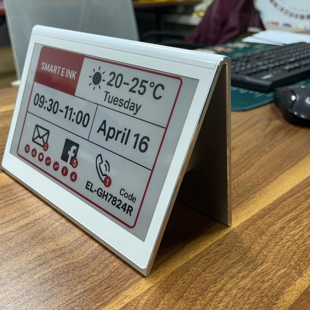 7.5Inch Double Sided E Ink Display App Electronic Nameplate Wireless E-Ink Epaper Conference Meeting Table Name Card For Meeting