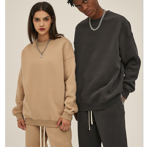 Conjunto de Sudadera y Pantalones Deportivos de Punto para Hombre, Cuello Redondo, Color Sólido, Transpirable, Estampado en Serigrafía, Teñido Liso, para Otoño - Product Image 3