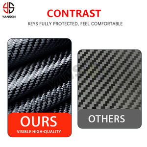 Pour Porsche Boxster Cayman <span class=keywords><strong>Panamera</strong></span> Cayenne 911 housse de clé de voiture 918 997 991 étui à clés en fibre de carbone accessoires de voiture housse de protection - Product Image 5