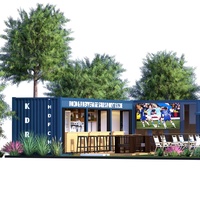Haute qualité sur le thème du sport modulaire 2 étages 2 chambres à coucher maisons solaires préfabriquées conteneur moderne chine