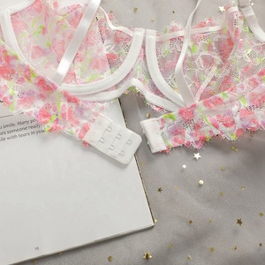 Nhà Máy OEM Sexy Và Trong Suốt Đồ Lót Sản Xuất Phụ Nữ Push-up Quần Lót Và Áo Ngực Đồ Lót Thiết Lập - Product Image 4