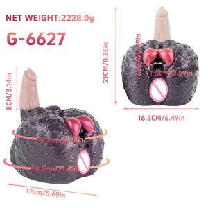 Masturbador Masculino de Silicona Multifuncional con Forma de Animal, Molde Invertido de Diferentes Animales, Copa de Avión de Forma Especial, Sexo Vaginal - Product Image 3