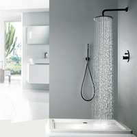 Robinet mitigeur thermostatique en laiton à poignée unique pour douche de pluie encastrée à haut débit, pour salle de bain, modèle China Rainfall