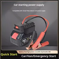 Démarreur de secours pour voiture compatible avec les batteries au lithium Makita et EVE, portable, en ABS noir, booster de puissance pour véhicule