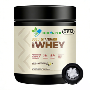 תערובת מי גבינה סטנדרטית OEM/ODM 100% 24 גרם חלבון, 5.5 גרם BCAA מרוכז, איזולט חלבון מי גבינה למבוגרים - Product Image 2