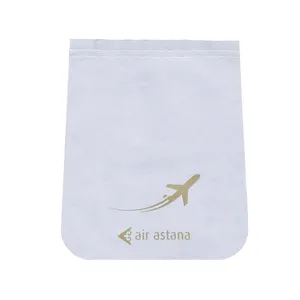 Housse d'appui-tête de siège d'avion jetable housse d'appui-tête de service en vol housse d'appui-tête avec logo Air Astana