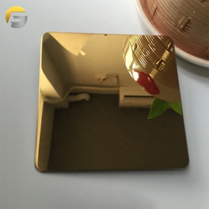 CL287 גבוהה באיכות נירוסטה גיליון מתכת 316l כיתה 8k זהב מראה נירוסטה גיליונות קיר פנל - Product Image 3