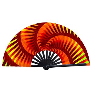 Abanicos de Mano de Bambú Personalizados de 13 Pulgadas, Grandes y Ruidosos, Arte Folclórico Tradicional, para Regalos Empresariales, para Baile en Línea, Abanico de Mano para Fiestas Rave - Product Image 1