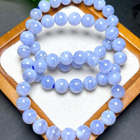 Vente en gros Bracelet en agate bleue de haute qualité Bracelet en agate dentelle utilisé pour cadeau