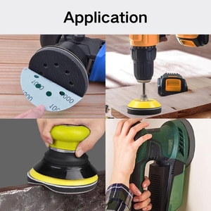 6 Inch 150Mm 25 Lỗ Móc Và Vòng Lặp Miếng Bọt Biển Đệm Mềm Giao Diện Pad Cho Đánh Bóng Mài Điện Công Cụ Phụ Kiện - Product Image 4