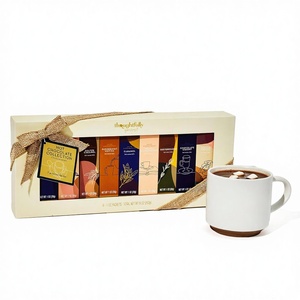 Set de Regalo de Café <span class=keywords><strong>Gourmet</strong></span> con Sabores a Caramelo Salado, Menta, Vainilla Francesa, etc. Lazo para Caja Empaquetada - Product Image 1