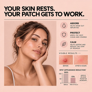Parches para el Acné <span class=keywords><strong>DR</strong></span> RASHEL, Suaves y Amigables con la Piel, para Uso Nocturno, Absorben el Exceso de Acné, para Adultos - Product Image 3
