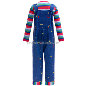 Costume de poupée Chucky d'Halloween pour enfant robes de <span class=keywords><strong>princesse</strong></span> Clown Cosplay fête <span class=keywords><strong>horreur</strong></span> Chucky combinaison bleue costume de film TV - Product Image 3