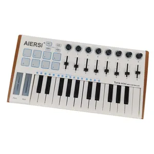 艾尔西品牌midi控制器usb乐器钢琴键盘25键便携式钢琴
