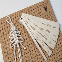 Outil auxiliaire de tricot en corde de macramé, règle en bois à interstices égaux, largeur de 1 à 5 cm, interstices fixes, lot de 5, simplicité moderne, Chine