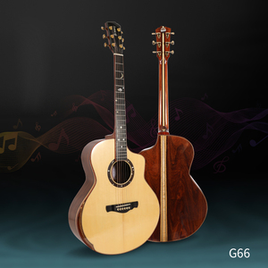 Guitare acoustique folk Starway Wholesale 41 pouces en acajou, fabriquée à la main, avec placage, idéale pour jouer en position haute - Product Image 1