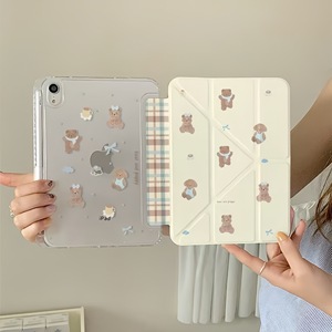 Funda con estampado de oso lindo para iPad, funda protectora plegable en Y con función de soporte - Product Image 2