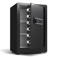Caja Fuerte Biométrica con Huella Dactilar, Caja Fuerte Grande para Dinero, Caja Fuerte Digital con Panel Táctil para Efectivo, Documentos, Hogar y Oficina
