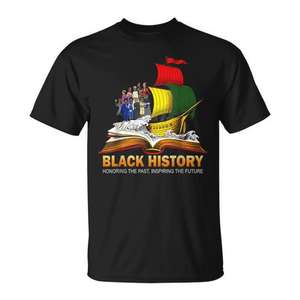 T-shirt Black History pour hommes, femmes et enfants, qui rend hommage au passé et inspirent le futur - Product Image 1